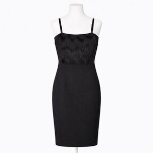 NWT $158 Banana Republic Strappy Bodycon Cocktail Black Mini Dress Size 0